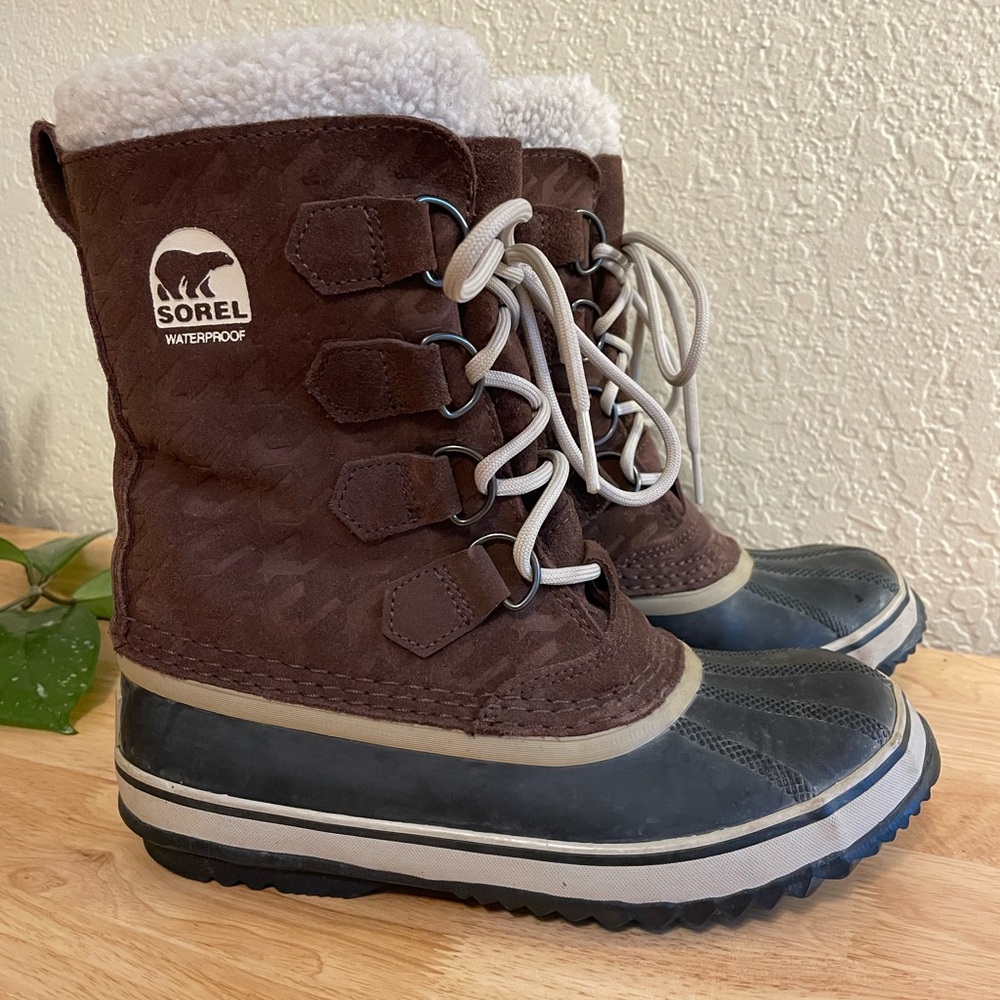 Sorel Womens 6 US  1964 PAC Graphic Winter Boots Brown 1641261-256 NL2144-256